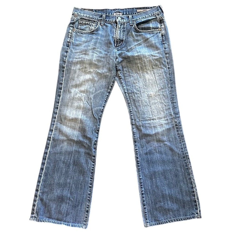 Citizens‎ of Humanity Jagger Mens Distressed Bootcut Jeans Blue Wash Size 34